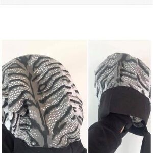Zebra print Scrub/Sleep Cap